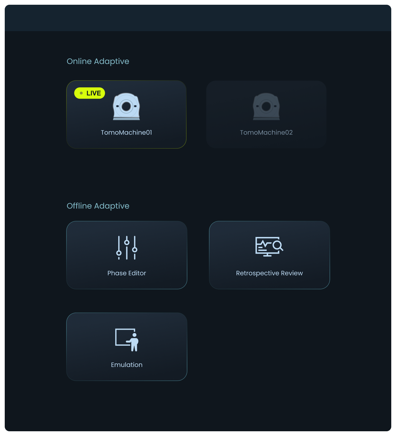 Accuray Venus dashboard